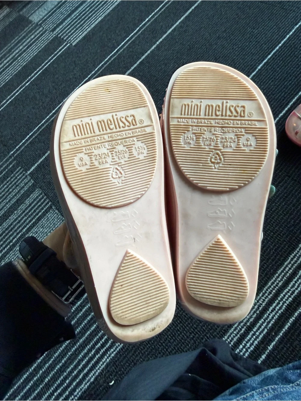 Mini Melissa Peach Pink Jelly Mary Jane Flat